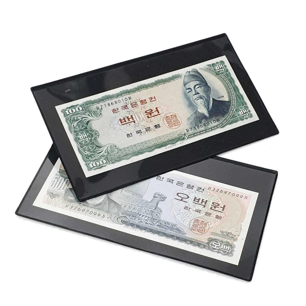투명지폐파켓 (블랙바탕)